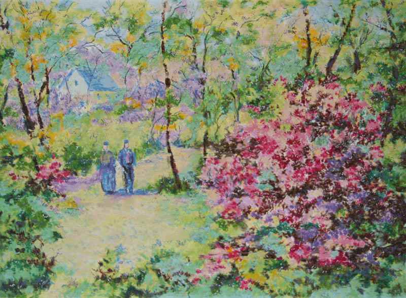 The Four Seasons - Spring - Lélia Pissarro, Early Figurative (b. 1963)