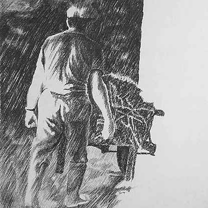 Farmhands - Yvon Pissarro (b. 1937 - )