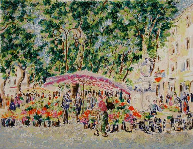 Series - Market in Provence - Lélia Pissarro, Early Figurative (b. 1963)