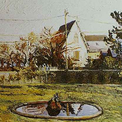 Le Bassin du Hérisson, Jardin du Manoir de Tracy - Hugues  Pissarro dit Pomié (b. 1935 - )