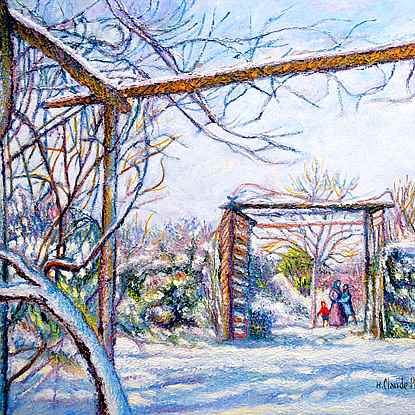 Neige à Grandcamp - H. Claude Pissarro (b. 1935 - )