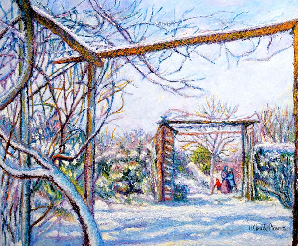 Neige à Grandcamp - H. Claude Pissarro (b. 1935 - )