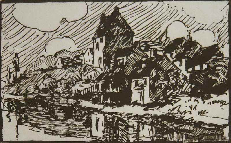 Paysage à Asquins - Paulémile Pissarro (1884 - 1972)