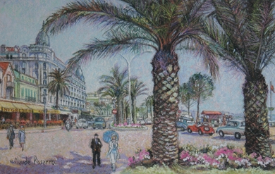 H. Claude Pissarro - Les Deux Palmiers - Cannes