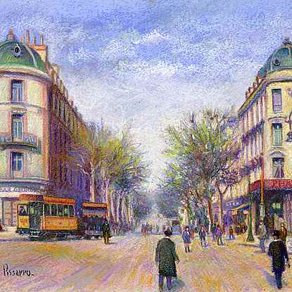 Le Café Georges à Cannes - H. Claude Pissarro (b. 1935 - )