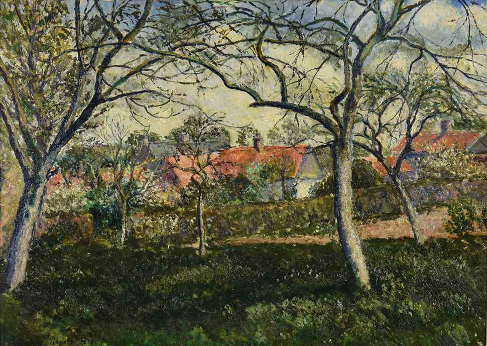 Toits Rouges à Menton - Georges Manzana Pissarro (1871 - 1961)