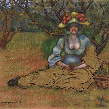 Récolte des Pommes  - Georges Manzana Pissarro (1871 - 1961)