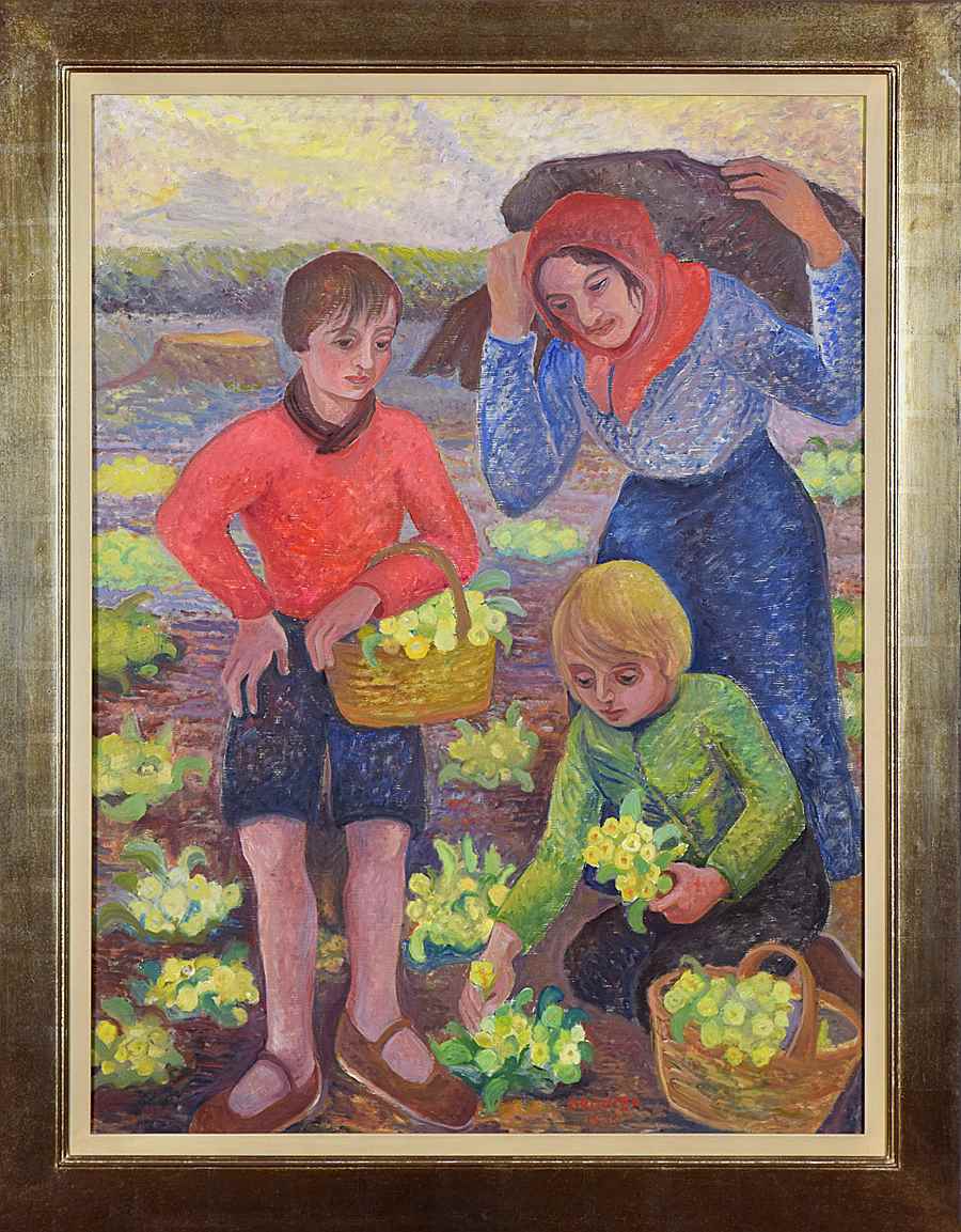 Spring (Primrose Gathering) - Orovida Pissarro (1893 - 1968)
