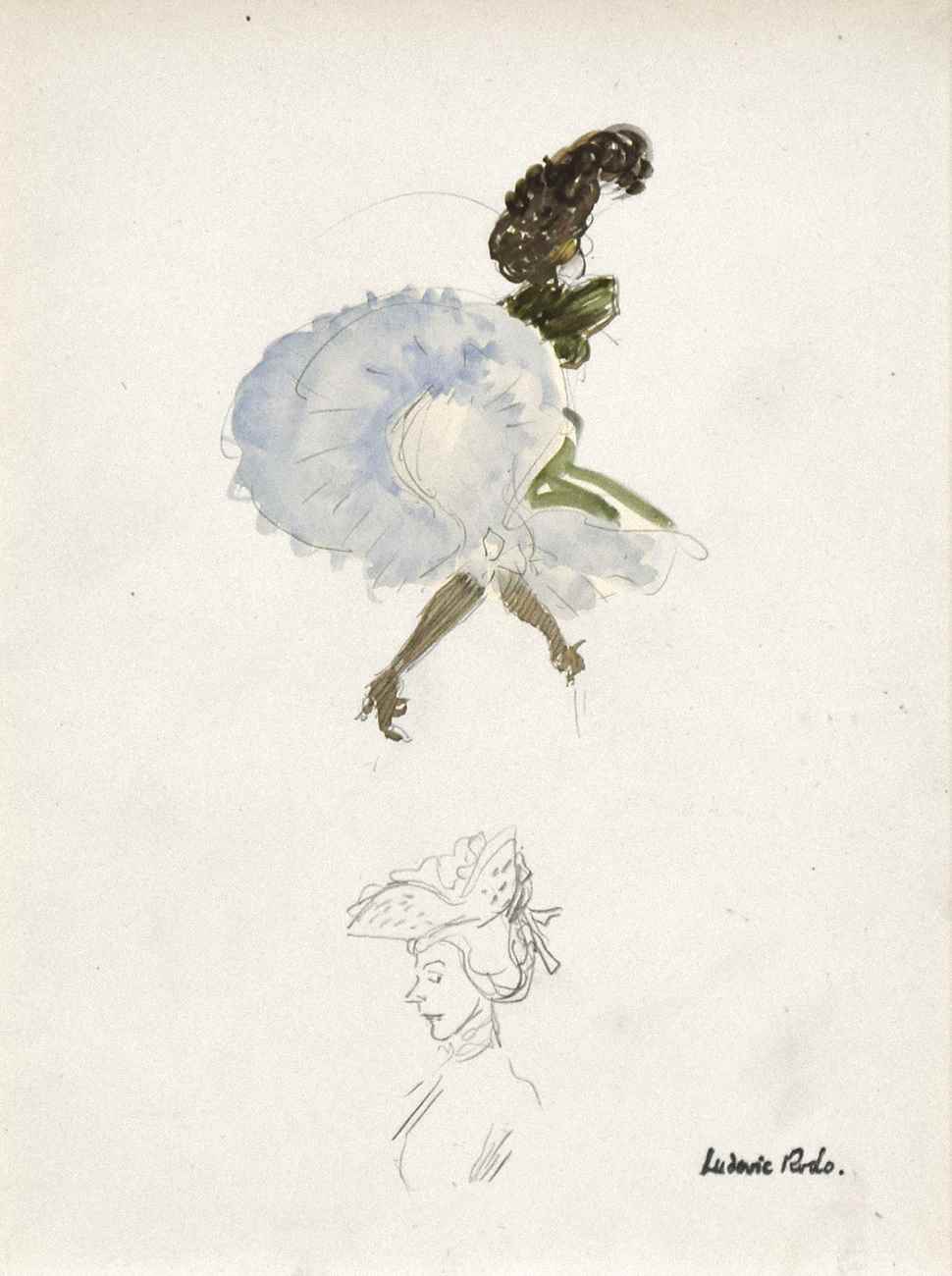 Study of a Dancer and a Lady - Ludovic-Rodo Pissarro (1878 - 1952)
