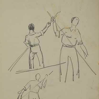 Etude d'un Rameur - Paulémile Pissarro (1884 - 1972)