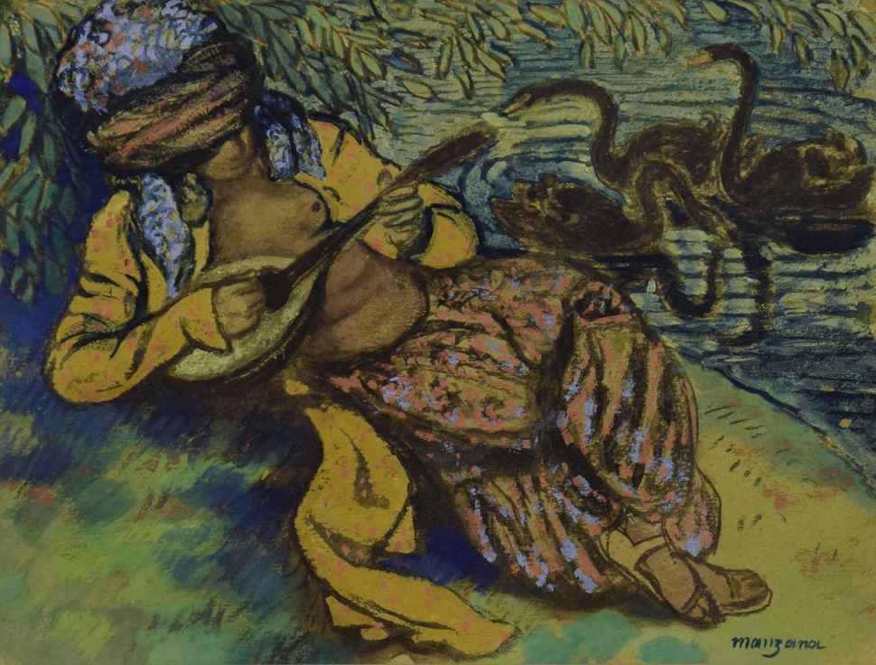 L’Orientale à la Mandoline - Georges Manzana Pissarro (1871 - 1961)