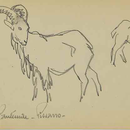 Deux Chèvres - Paulémile Pissarro (1884 - 1972)