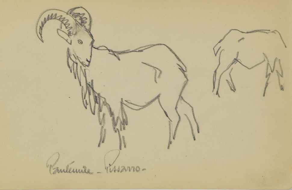 Deux Chèvres - Paulémile Pissarro (1884 - 1972)