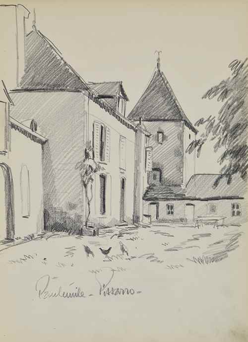 Les poules au village - Paulémile Pissarro (1884 - 1972)