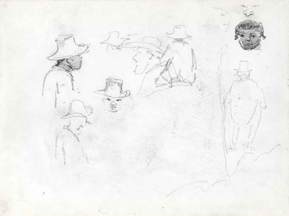 Study Of Men’s Heads - Camille Pissarro (1830 - 1903)