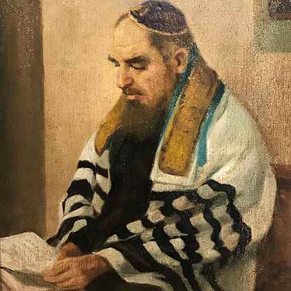 Rabbi Studying - Alfred Aaron Wolmark (Attributed to) (1877 - 1961)