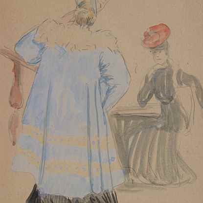 Les Deux Femmes Élégantes - Ludovic-Rodo Pissarro (1878 - 1952)