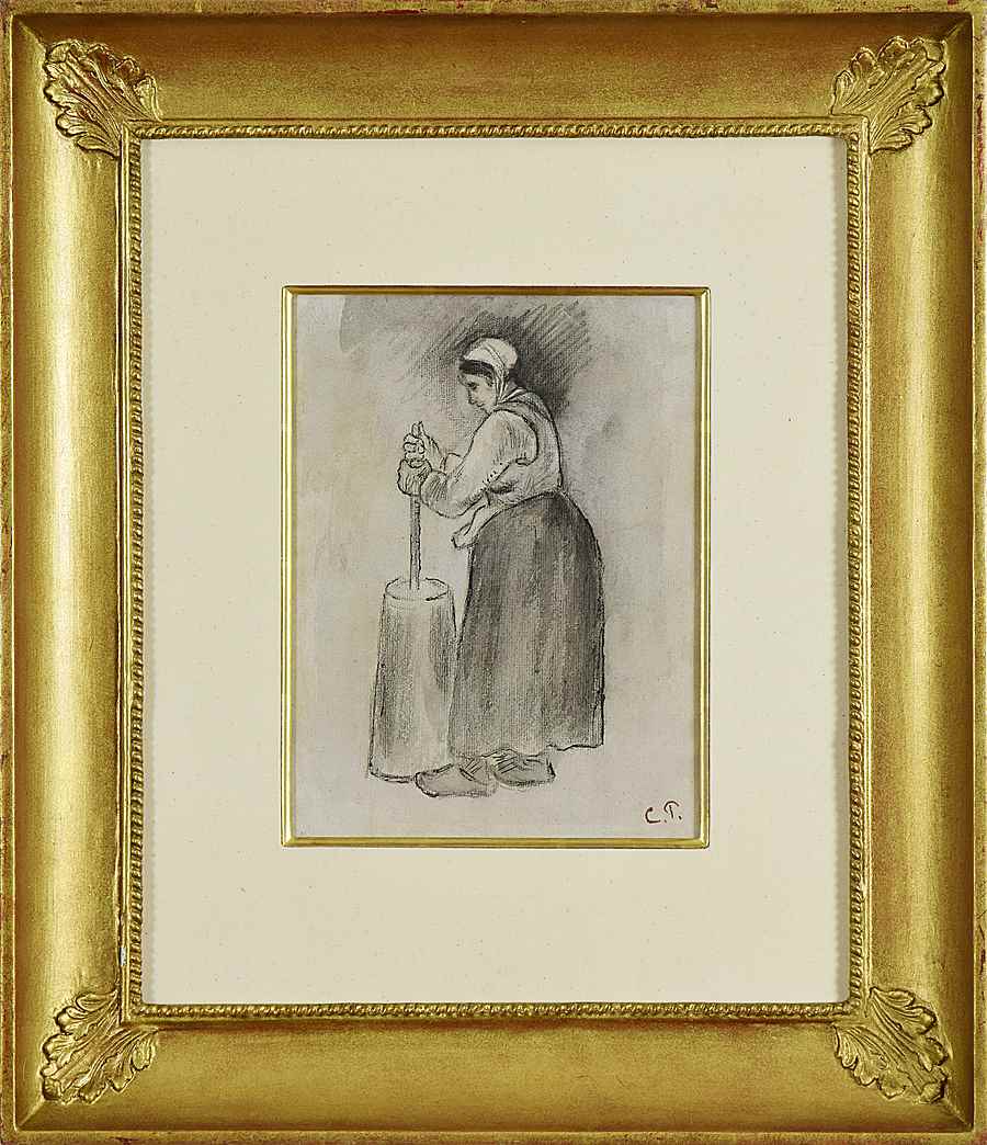 Paysanne Barattant  - Camille Pissarro (1830 - 1903)