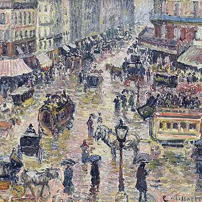 La Place du Havre, Effet de Pluie - Camille Pissarro (1830 - 1903)