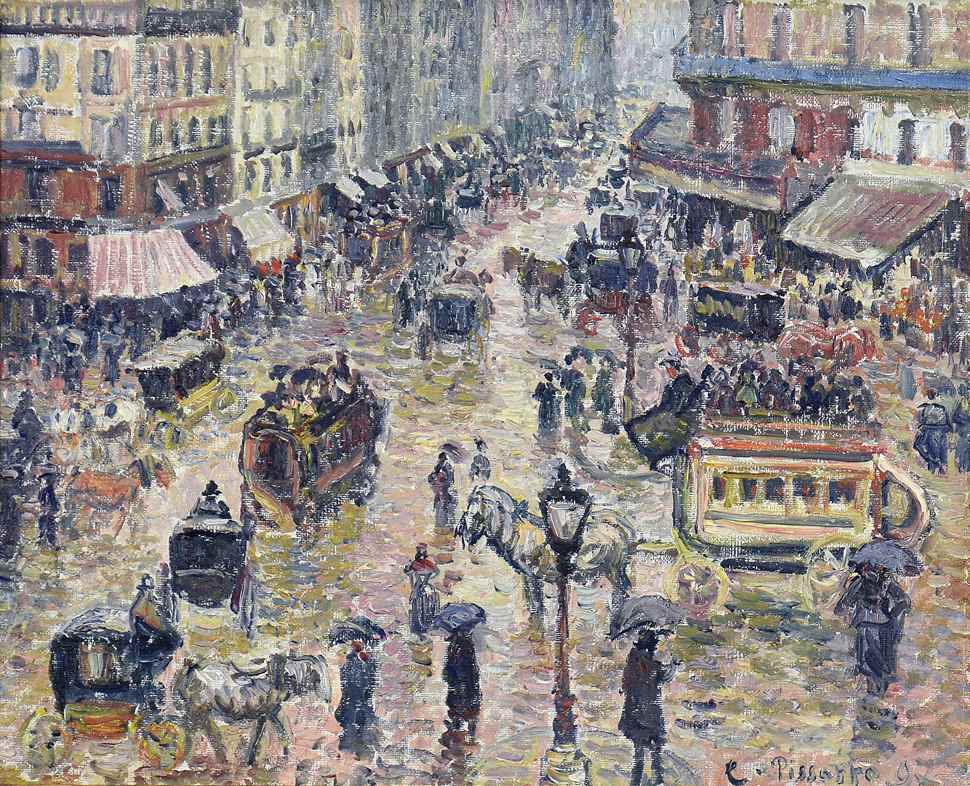 La Place du Havre, Effet de Pluie - Camille Pissarro (1830 - 1903)