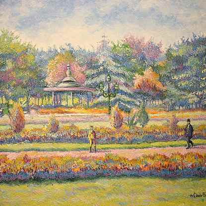 Belle saison au jardin Joudon - H. Claude Pissarro (b. 1935 - )