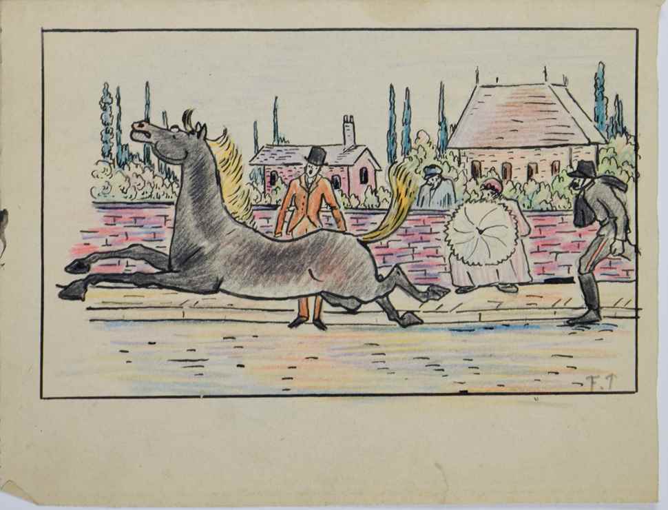 The Runaway Horse - Félix Pissarro (1874 - 1897)