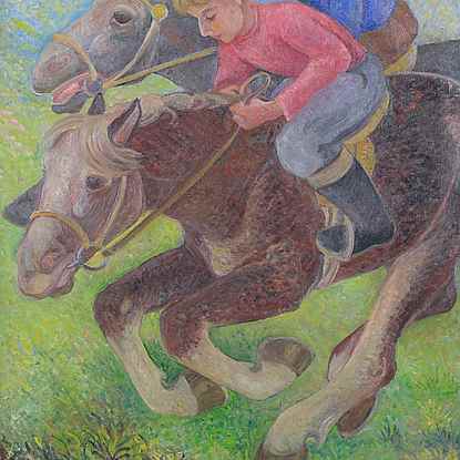 Exercising Ponies - Orovida Pissarro (1893 - 1968)