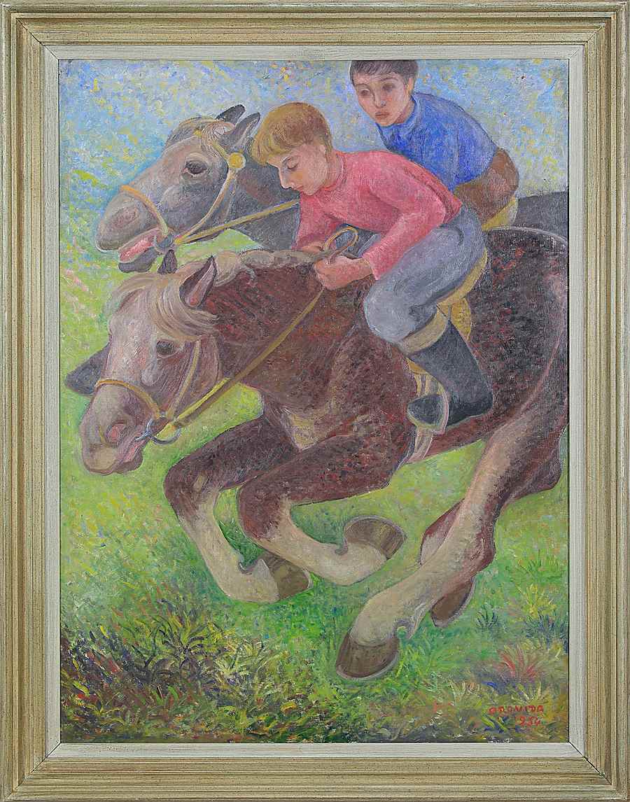 Exercising Ponies - Orovida Pissarro (1893 - 1968)