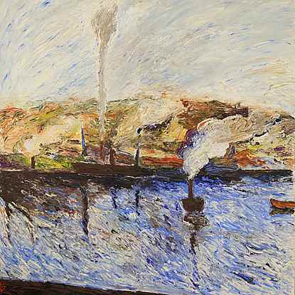 Camille - Port Fumant - Hugues  Pissarro dit Pomié (b. 1935 - )