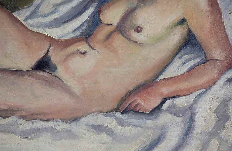 La Brune au Tableau de Nu - Ludovic-Rodo Pissarro (1878 - 1952)