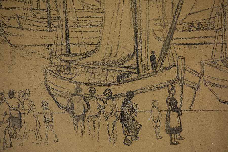 Port Scene in Brittany - Georges Manzana Pissarro (1871 - 1961)