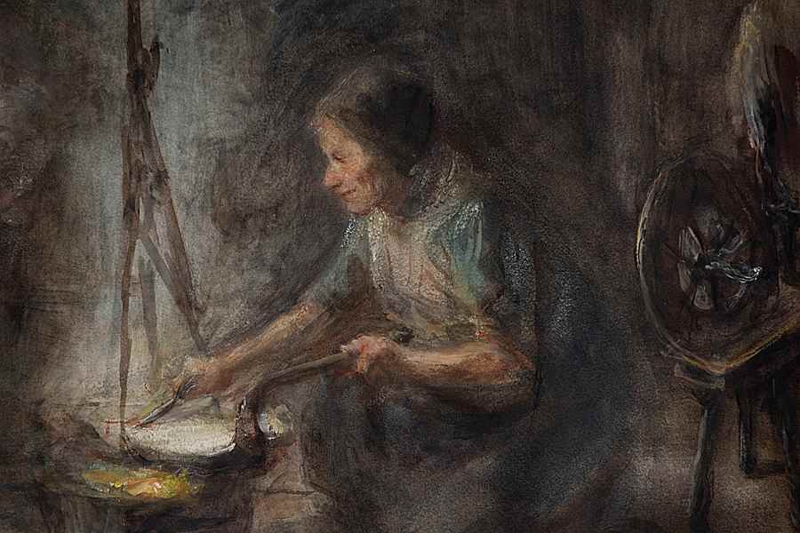 Woman cooking - Jozef Israëls (1824 - 1911)
