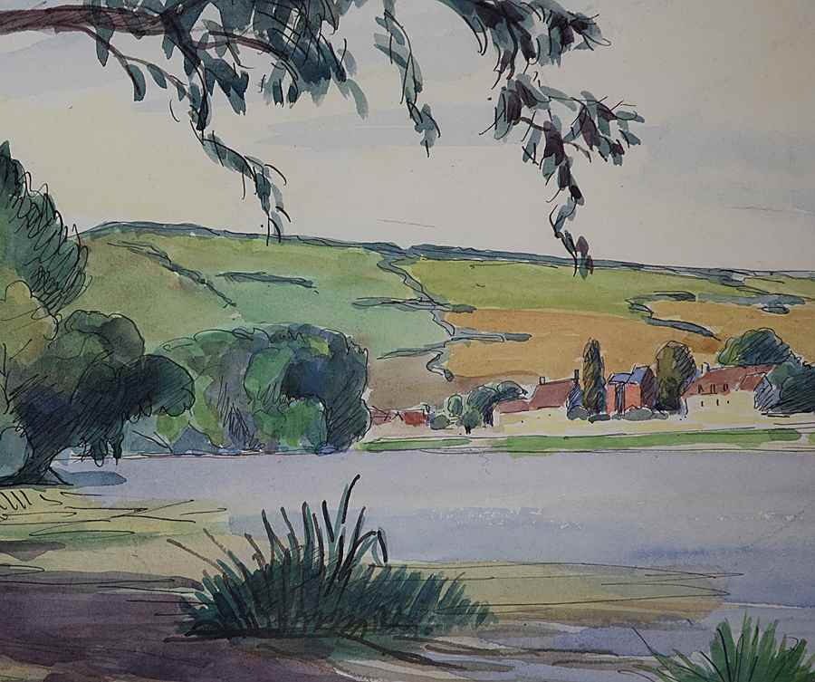 Paysage de Rivière - Ludovic-Rodo Pissarro (1878 - 1952)
