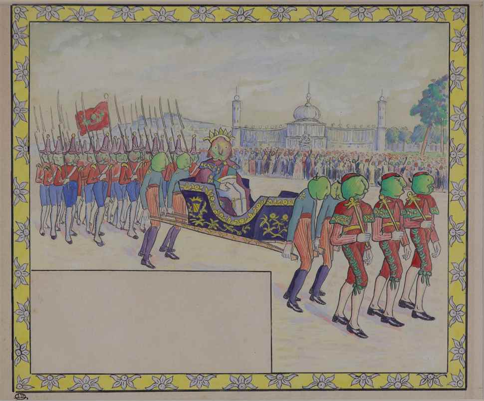 Le Défilé Royal (Illustration for Voyage au Pays des Pommes) - Lucien Pissarro (1863 - 1944)