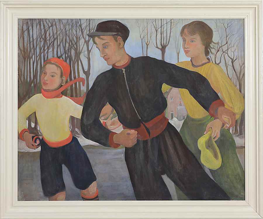 Winter (The Skaters) - Orovida Pissarro (1893 - 1968)