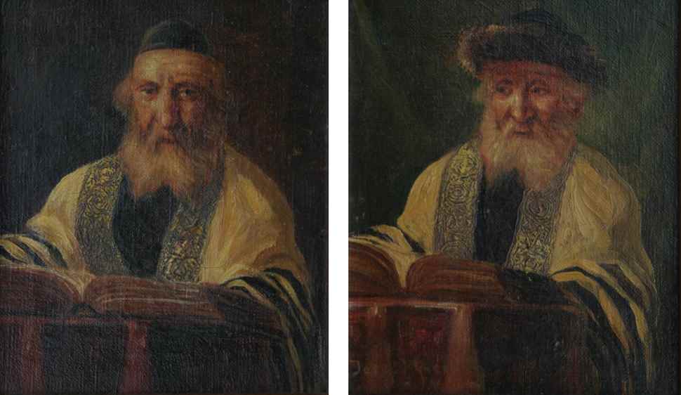 A pair of Portraits of a Rabbi - José Schneider (1848 - 1893)
