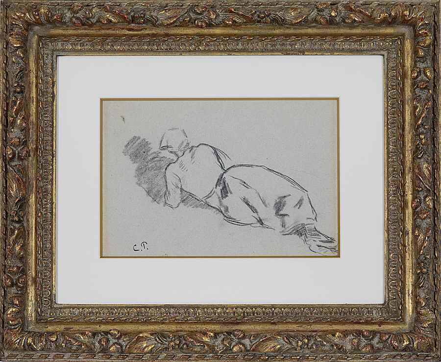 Femme au fichu, allongée - Camille Pissarro (1830 - 1903)