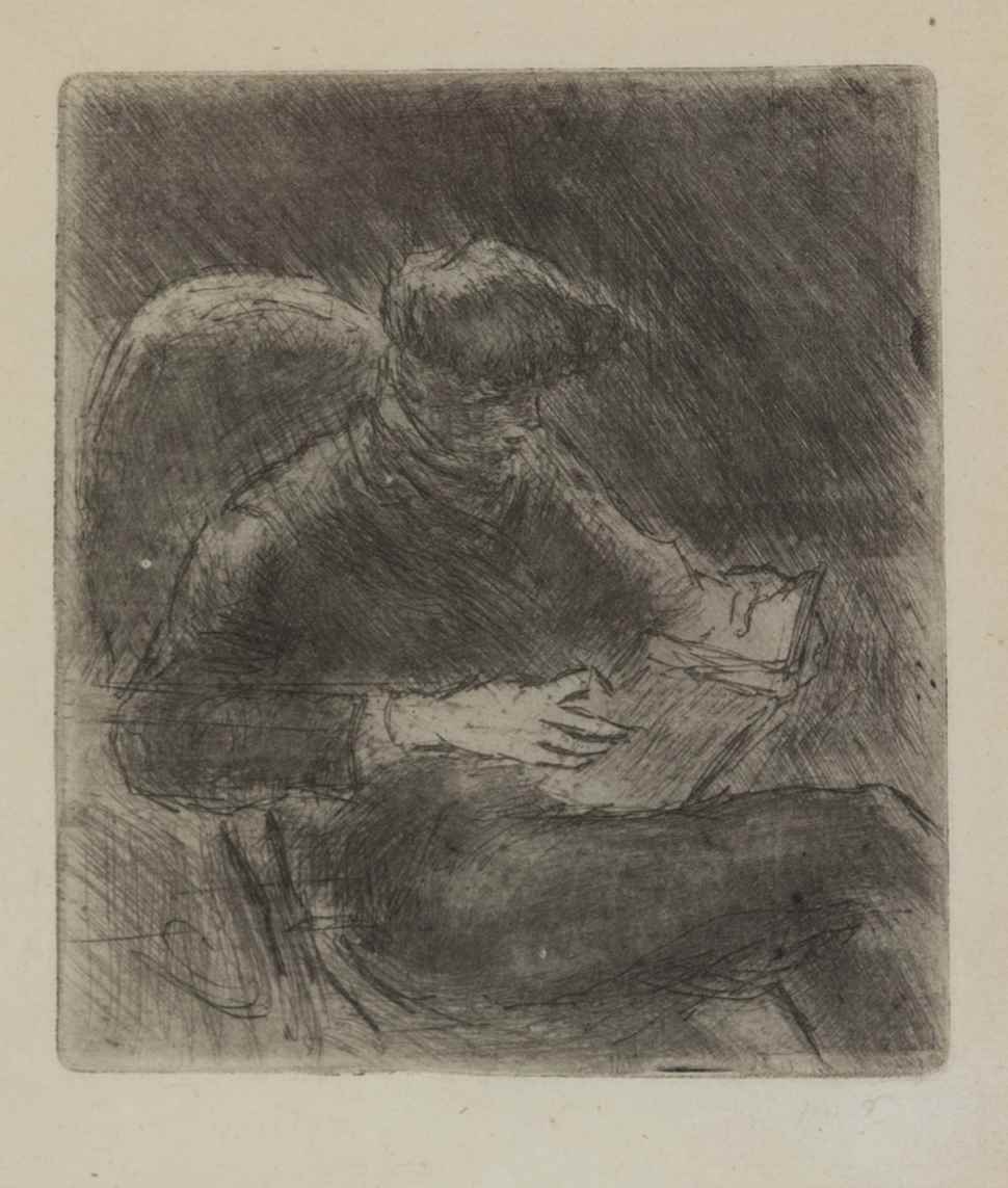 Jeune Homme Lisant (Georges Pissarro) - Camille Pissarro (1830 - 1903)