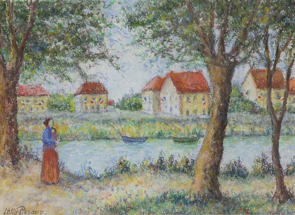 Le 14 juillet au bord de la Seine - Lélia Pissarro, Figurative (b. 1963 - )