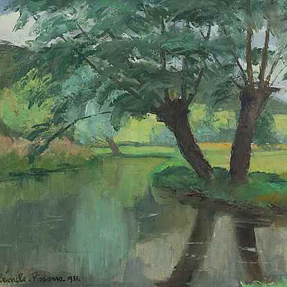 Rivière et Saules - Paulémile Pissarro (1884 - 1972)