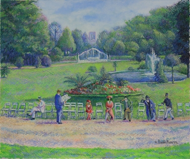 H. Claude Pissarro - Sieste au Jardin Public