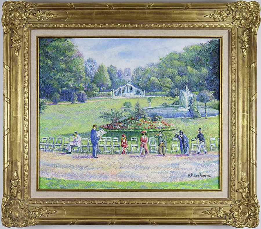 Sieste au Jardin Public - H. Claude Pissarro (b. 1935 - )