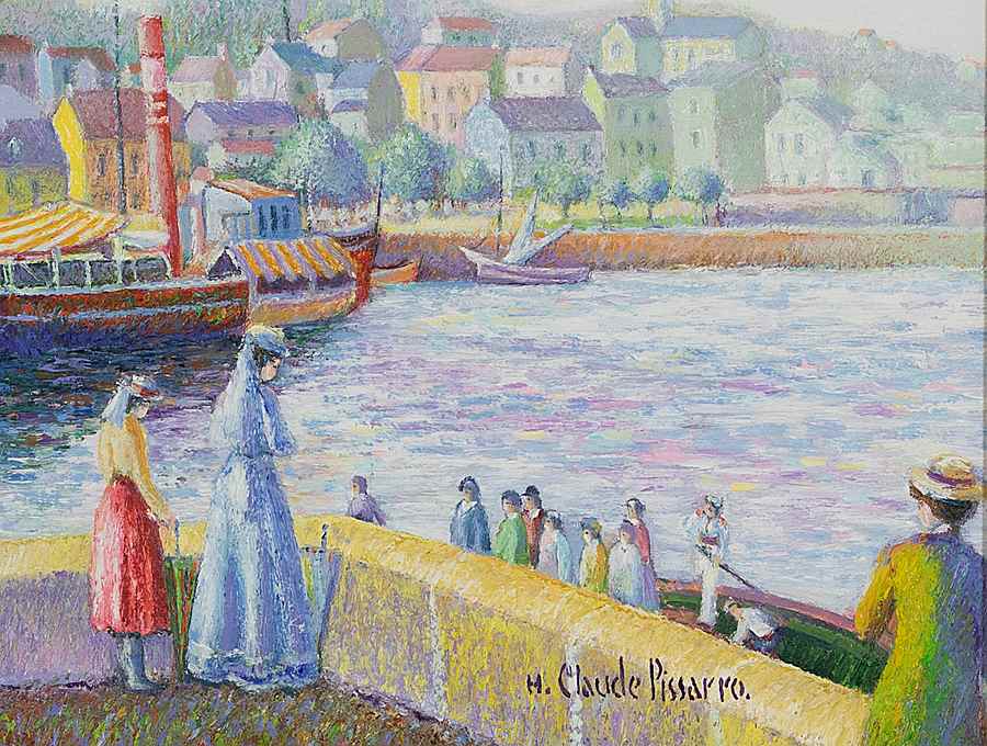 Embarquement pour le Havre - H. Claude Pissarro (b. 1935 - )