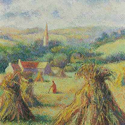 Moisson à Saint-Omer - H. Claude Pissarro (b. 1935 - )