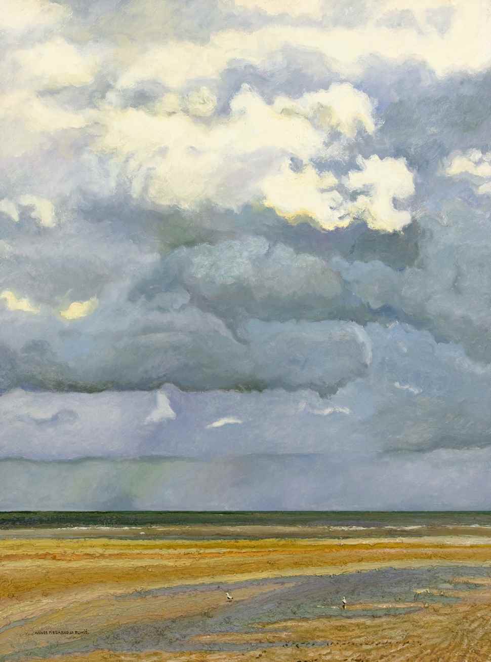 Deux Mouettes et les Nuages, Côte Normande - Hugues dit Pomié Pissarro (b. 1935)
