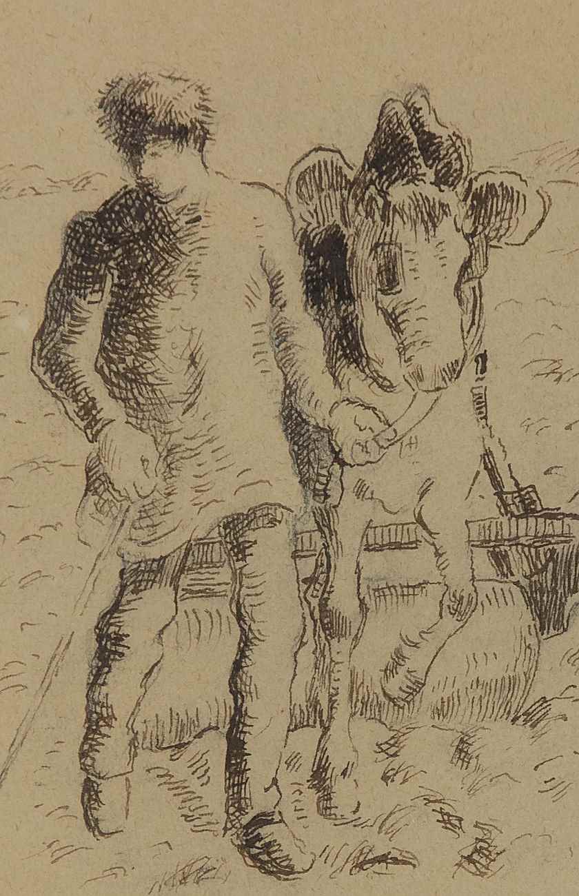 Jeune Paysan Roulant un Champ - Camille Pissarro (1830 - 1903)