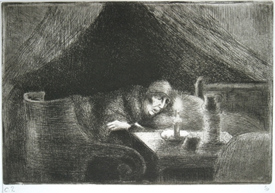 Camille Pissarro - Grand’mère (effet de lumière) (La Mère de l’artiste)