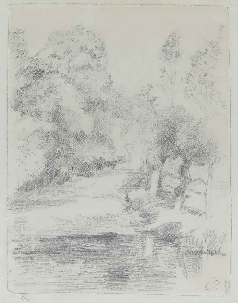Le lavoir de Bazincourt - Camille Pissarro (1830 - 1903)