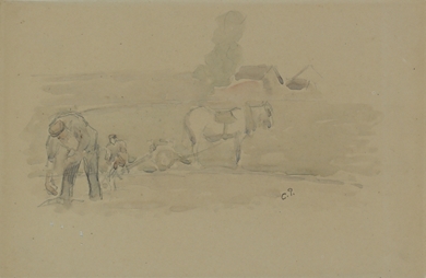 Camille Pissarro - Le Labourage