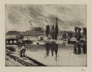 Camille Pissarro - Vue de Rouen (Cours la Reine)